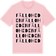 Pink Cotton t-shirt med Fälloheden ordlek t-shirt