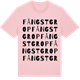 Pink Cotton t-shirt med Fångstgrop ordlek t-shirt