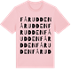Pink Cotton t-shirt med Fårudden ordlek t-shirt