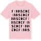 Pink Cotton t-shirt med Finnsede ordlek t-shirt