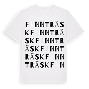 Finnträsk ordlek t-shirt – ekologisk bomull t-shirt från Pinshirt
