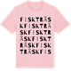 Pink Cotton t-shirt med Fiskträsk ordlek t-shirt