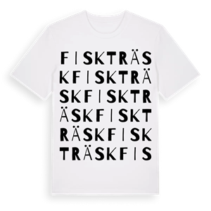 Fiskträsk ordlek t-shirt – ekologisk bomull t-shirt från Pinshirt