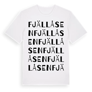 Fjällåsen ordlek t-shirt – ekologisk bomull t-shirt från Pinshirt