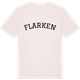 Vintage White t-shirt med Flarken böjd t-shirt