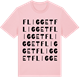 Pink Cotton t-shirt med Fligget ordlek t-shirt