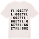 Vintage White t-shirt med Fligget ordlek t-shirt