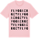 Pink Cotton t-shirt med Flyggberget ordlek t-shirt