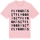 Pink Cotton t-shirt med Flyggnäset ordlek t-shirt
