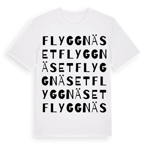 Flyggnäset ordlek t-shirt – ekologisk bomull t-shirt från Pinshirt