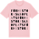 Pink Cotton t-shirt med förhistorisk boplats ordlek t-shirt