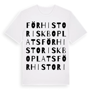 förhistorisk boplats ordlek t-shirt – ekologisk bomull t-shirt från Pinshirt