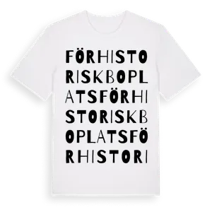 Förhistorisk Boplats ordlek t-shirt – ekologisk bomull t-shirt från Pinshirt