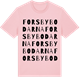 Pink Cotton t-shirt med Forsbybodarna ordlek t-shirt