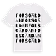 White t-shirt med Forsgärdan ordlek t-shirt