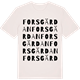 Vintage White t-shirt med Forsgärdan ordlek t-shirt