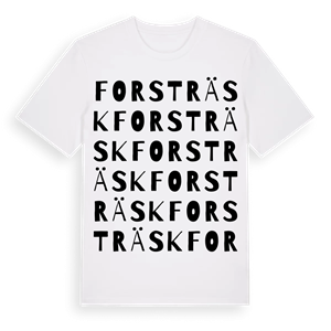 Forsträsk ordlek t-shirt – ekologisk bomull t-shirt från Pinshirt