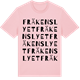 Pink Cotton t-shirt med Fräkenslyet ordlek t-shirt