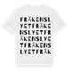 White t-shirt med Fräkenslyet ordlek t-shirt