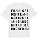 White t-shirt med Framigården ordlek t-shirt