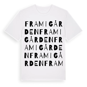 Framigården ordlek t-shirt – ekologisk bomull t-shirt från Pinshirt