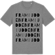 Mid Heather Gray t-shirt med Framiudden ordlek t-shirt