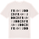 Vintage White t-shirt med Framiudden ordlek t-shirt