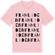 Pink Cotton t-shirt med Framliden ordlek t-shirt
