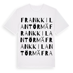 Frankkilantörmä ordlek t-shirt – ekologisk bomull t-shirt från Pinshirt