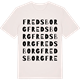 Vintage White t-shirt med Fredsborg ordlek t-shirt