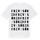 White t-shirt med Frevisören ordlek t-shirt