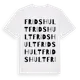 White t-shirt med Fridshult ordlek t-shirt