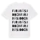 White t-shirt med Furunäsudden ordlek t-shirt