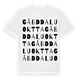 White t-shirt med Gåbddaluoktta ordlek t-shirt