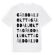 White t-shirt med Gåbddaluoktta ordlek t-shirt