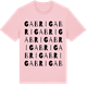 Pink Cotton t-shirt med Gabri ordlek t-shirt