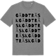 Mid Heather Gray t-shirt med Gäddträsk ordlek t-shirt