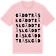 Pink Cotton t-shirt med Gäddträsk ordlek t-shirt