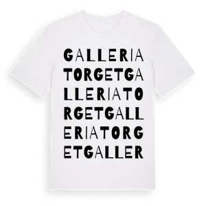 Galleriatorget ordlek t-shirt – ekologisk bomull t-shirt från Pinshirt