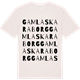 Vintage White t-shirt med Gamla Skaraborg ordlek t-shirt