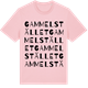 Pink Cotton t-shirt med Gammelstället ordlek t-shirt