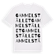 White t-shirt med Gammelstället ordlek t-shirt