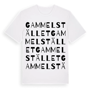 Gammelstället ordlek t-shirt – ekologisk bomull t-shirt från Pinshirt