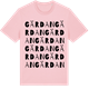 Pink Cotton t-shirt med Gärdan ordlek t-shirt