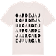 Vintage White t-shirt med Gardejaur ordlek t-shirt
