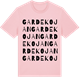 Pink Cotton t-shirt med Gardekojan ordlek t-shirt