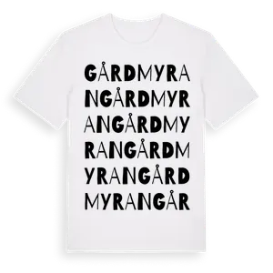 Gårdmyran ordlek t-shirt – ekologisk bomull t-shirt från Pinshirt