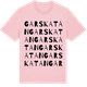 Pink Cotton t-shirt med Garskatan ordlek t-shirt