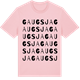 Pink Cotton t-shirt med Gaugsja ordlek t-shirt