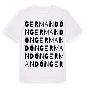 Germandön ordlek t-shirt – ekologisk bomull t-shirt från Pinshirt